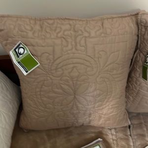 2 throw pillows in tan by New Haven